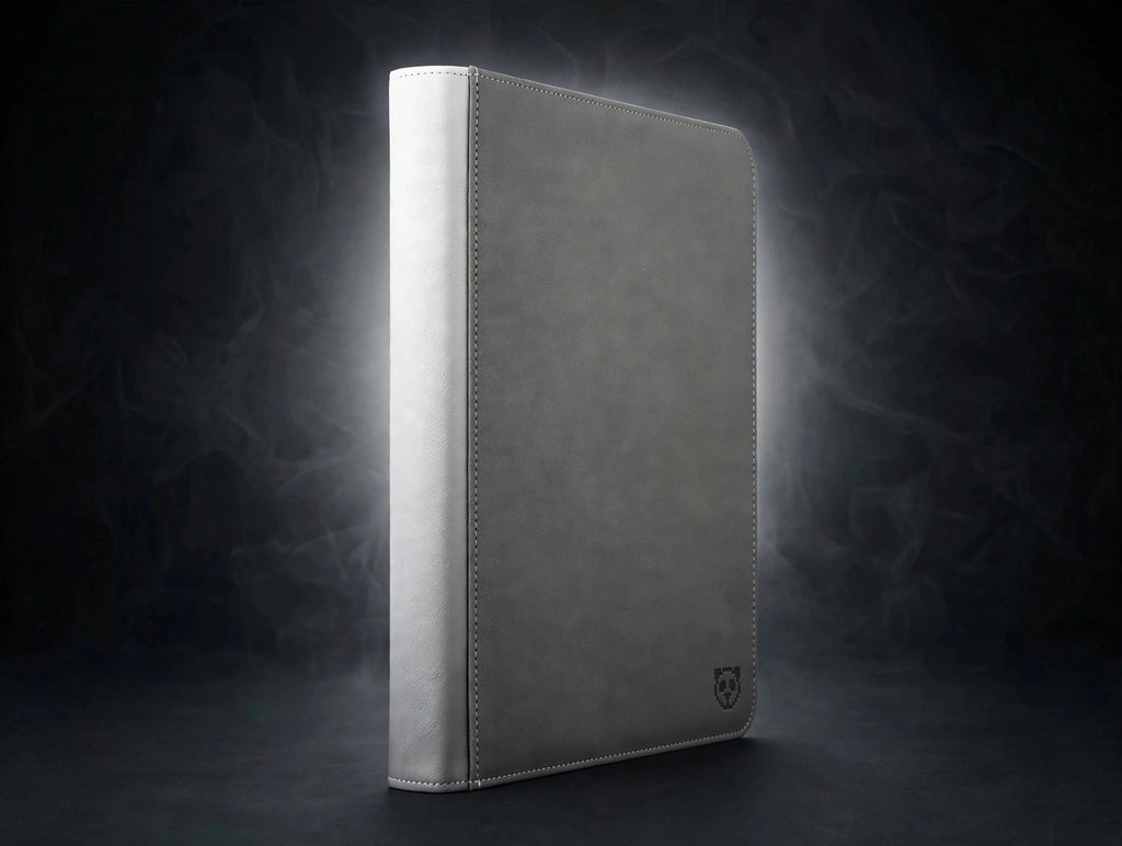 4 Pocket Top Loader Binder White Pages - Stealth Grey - CoralGuard