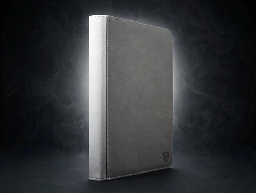 4 Pocket Top Loader Binder White Pages - Stealth Grey - CoralGuard