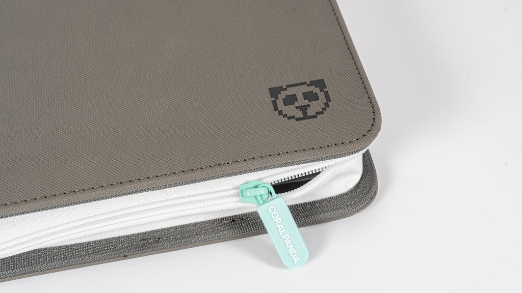 Stealth Grey 4 Pocket Top Loader Binder White Pages