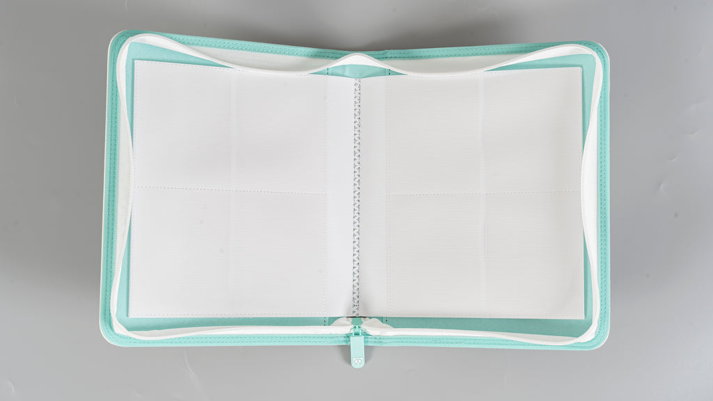 Premium Mint White 4 Pocket Top Loader Binder