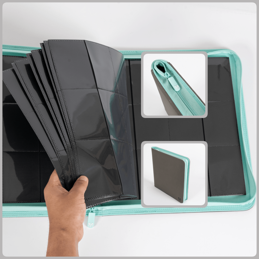 CoralGuard Premium 12 Pocket Stealth Mint 480 Card XL Binder - CoralGuard