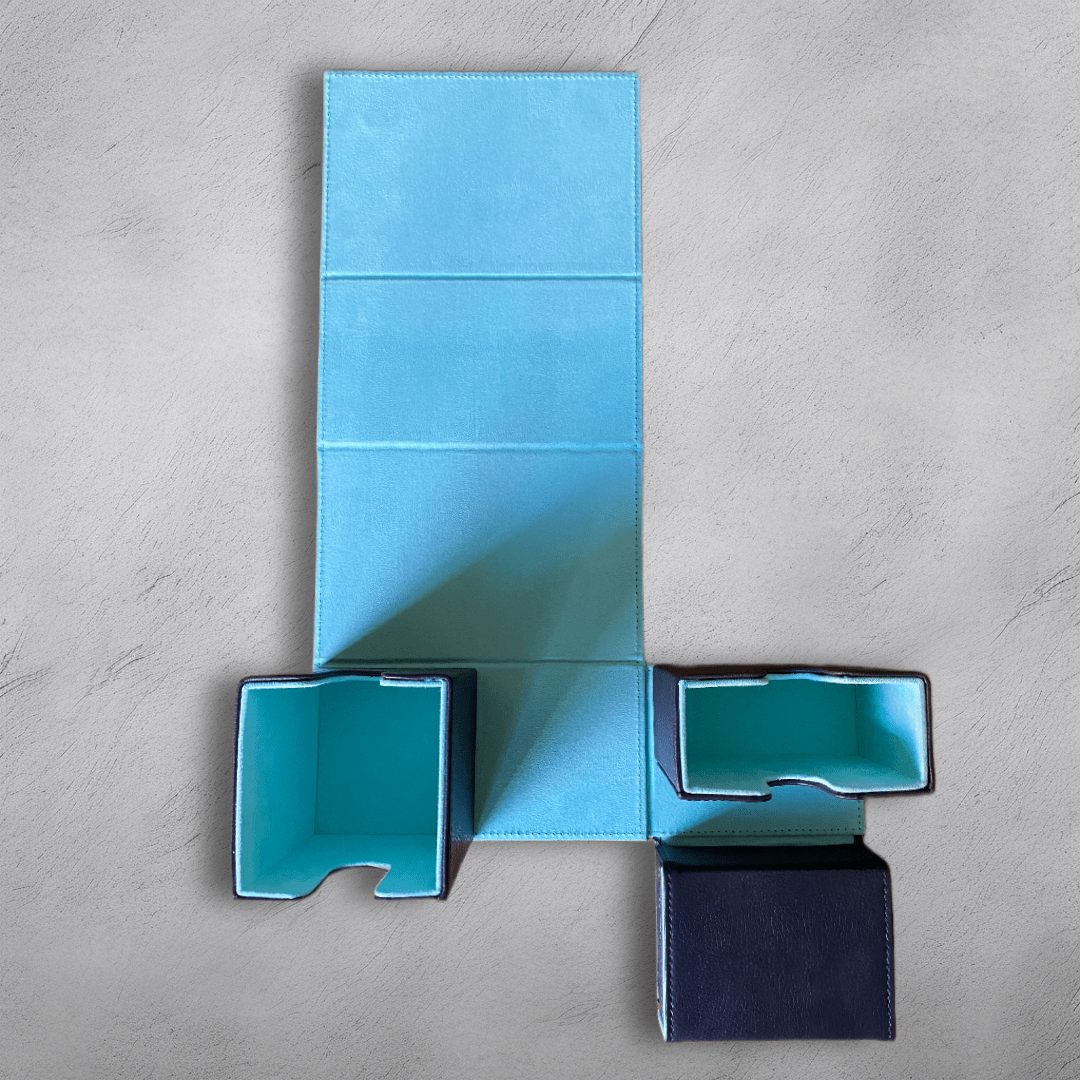 CoralPanda Premium Black Leather Deck Box - CoralGuard