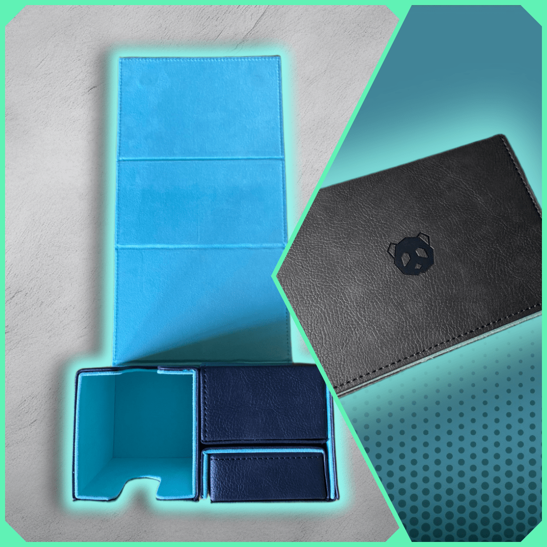 CoralPanda Premium Black Leather Deck Box - CoralGuard