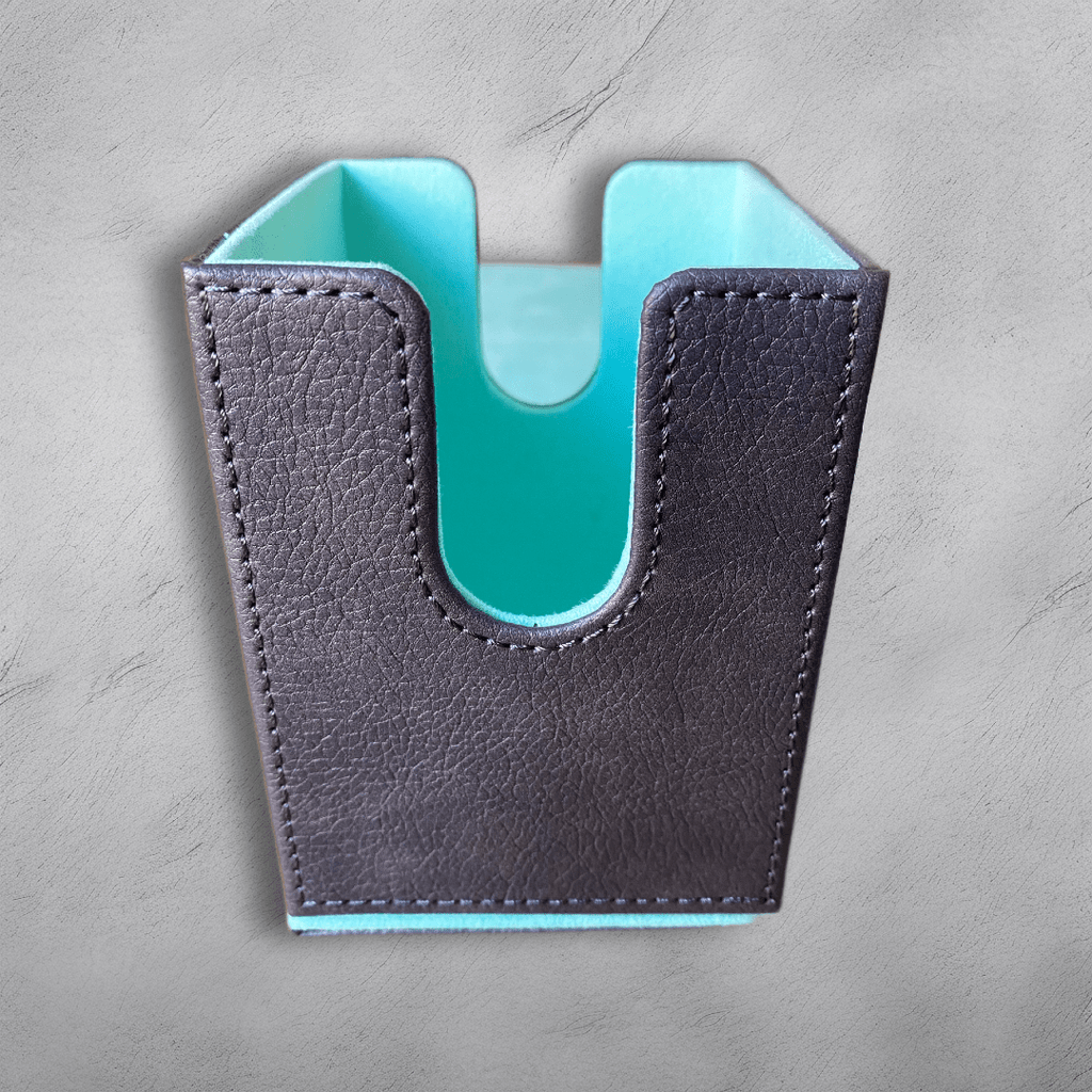 CoralPanda Premium Black Leather Deck Box - CoralGuard