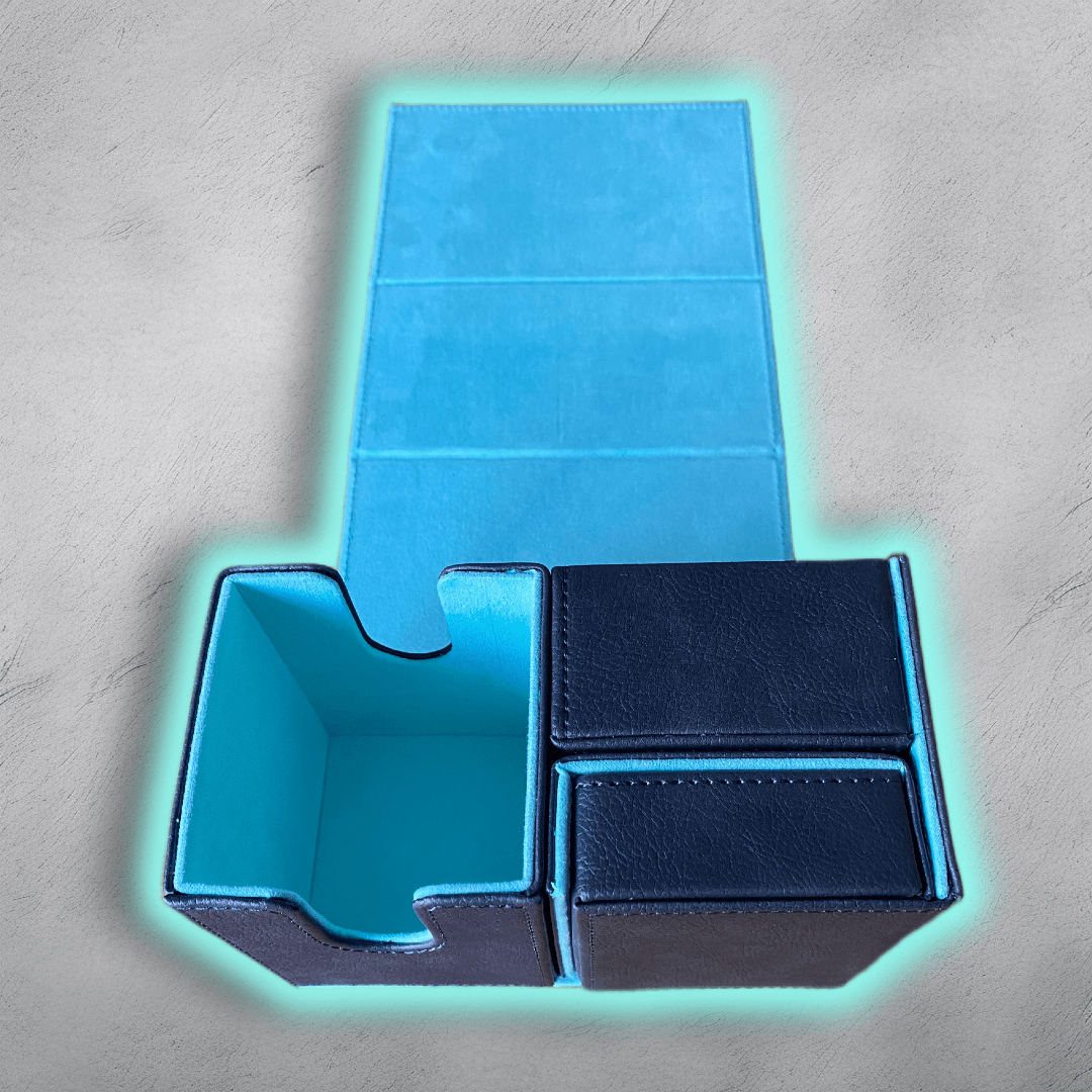CoralPanda Premium Black Leather Deck Box - CoralGuard