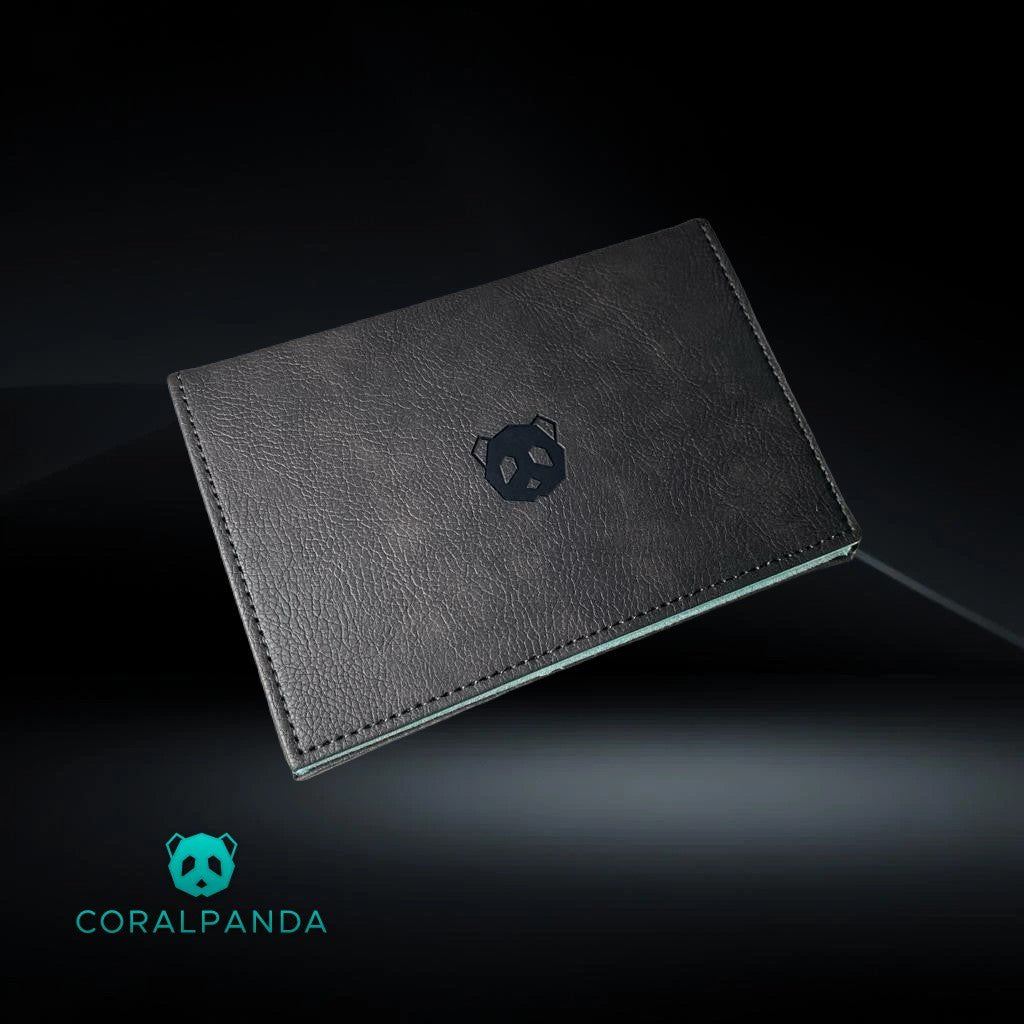 CoralPanda Premium Black Leather Deck Box - CoralGuard