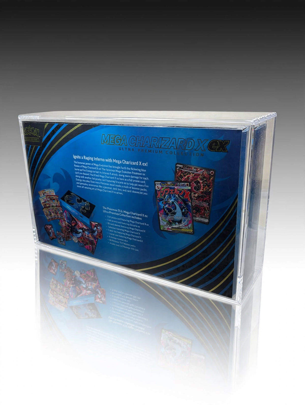 Mega Charizard / 151 Ultra Premium Collection Acrylic Display Case with Magnetic Lid - CoralGuard