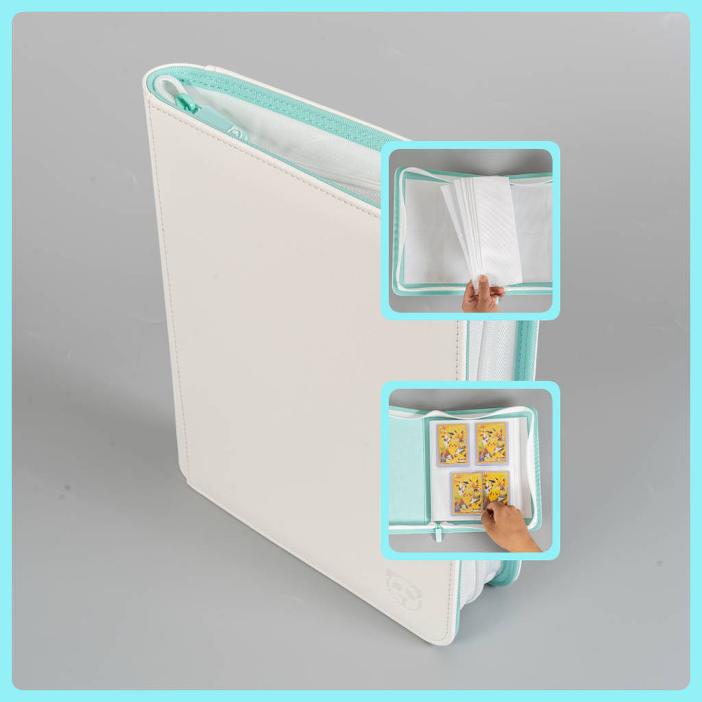 Premium Mint White 4 Pocket Top Loader Binder