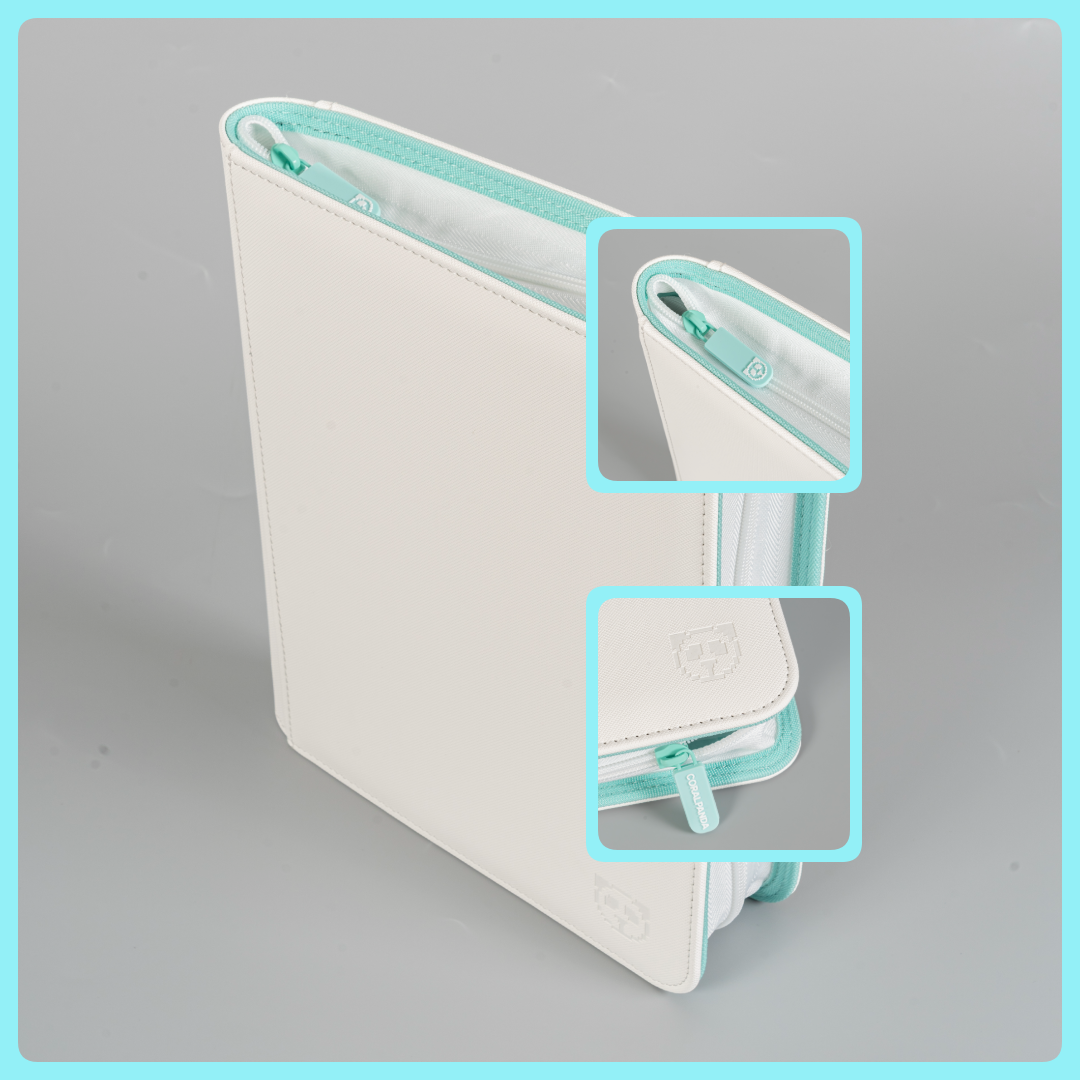 Premium Mint White 4 Pocket Top Loader Binder