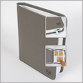 Stealth Grey 4 Pocket Top Loader Binder White Pages