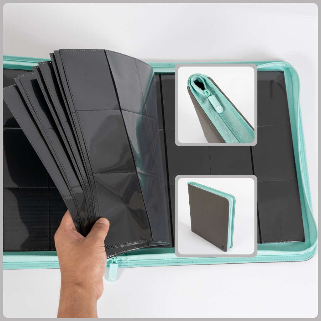 CoralGuard Premium 12 Pocket Stealth Mint 480 Card XL Binder