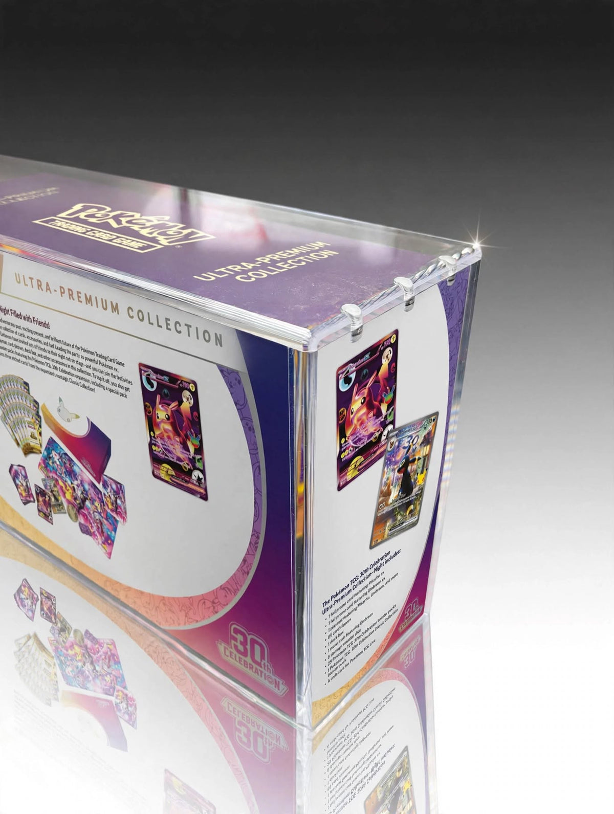 Pokemon 30th Anniversary Ultra Premium Collection Acrylic Display Case with Magnetic Lid - CoralGuard