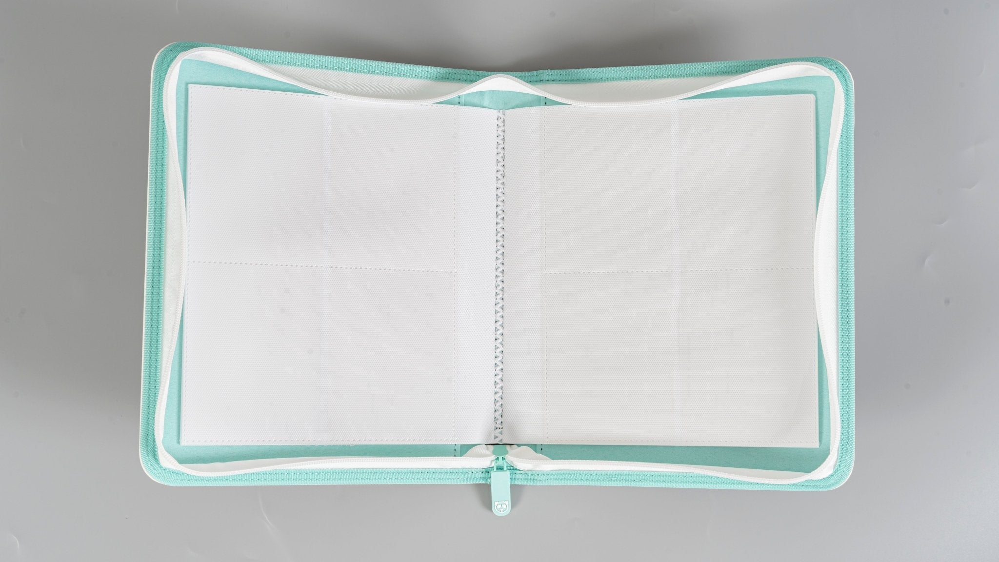 Premium Mint White 4 Pocket Top Loader Binder - CoralGuard