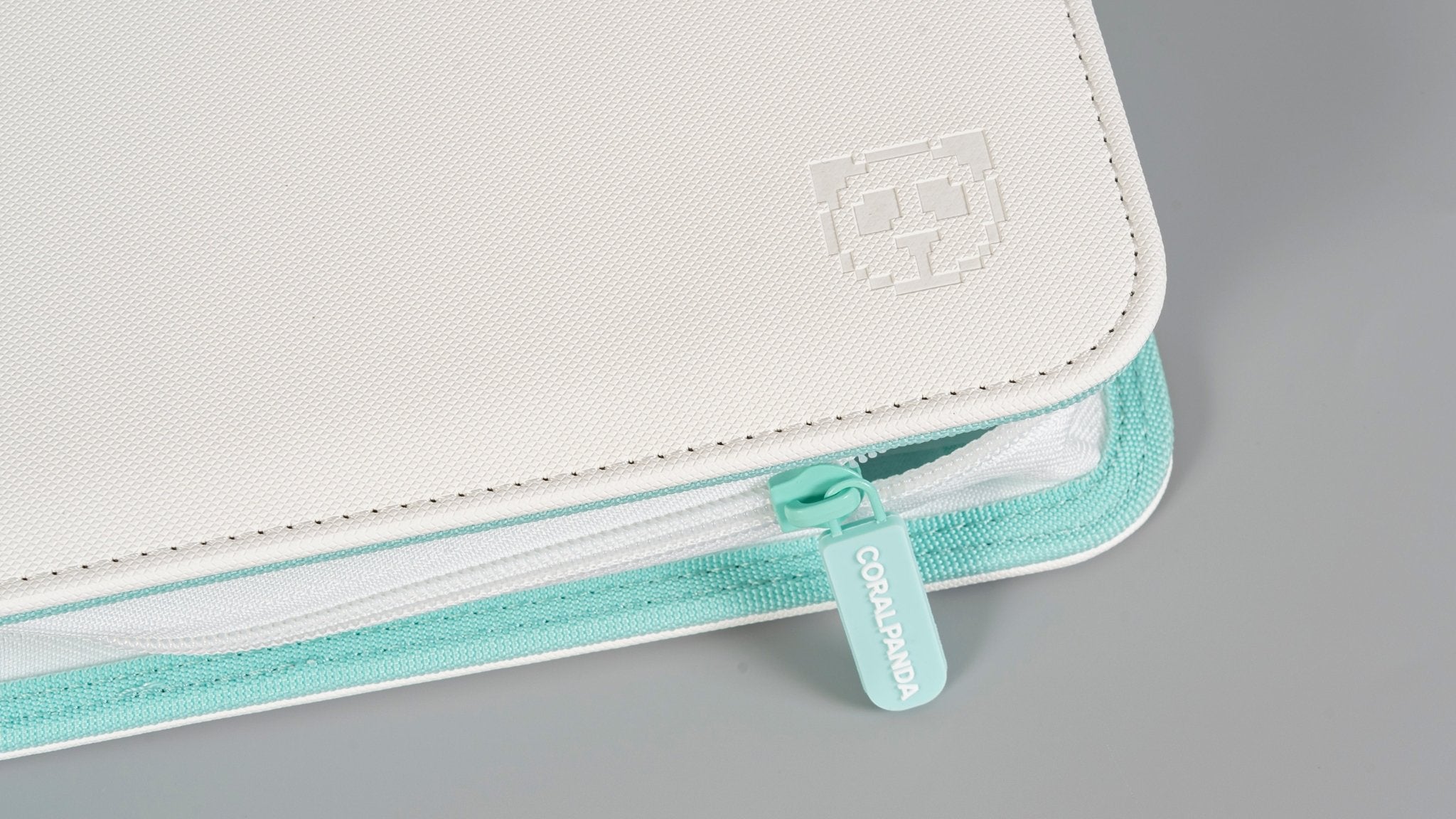 Premium Mint White 4 Pocket Top Loader Binder - CoralGuard