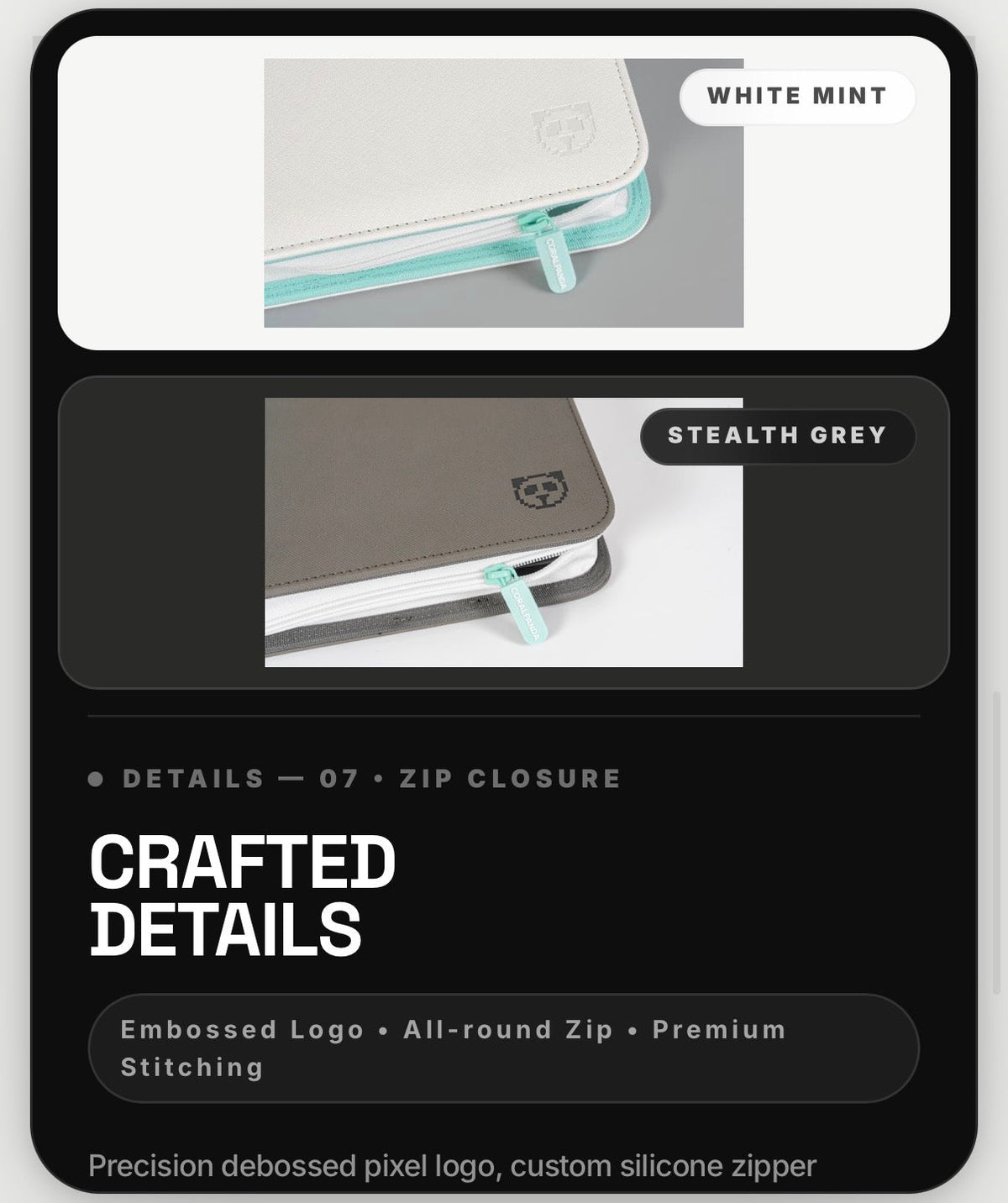 Premium Mint White 4 Pocket Top Loader Binder - CoralGuard