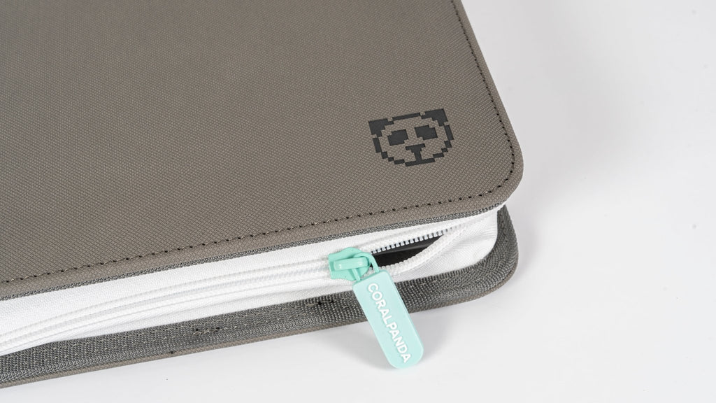 Stealth Grey 4 Pocket Top Loader Binder White Pages - CoralGuard