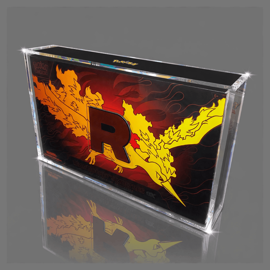 Team Rockets Moltres Ultra Premium Collection - Acrylic Display Case Magnetic Lid - CoralGuard